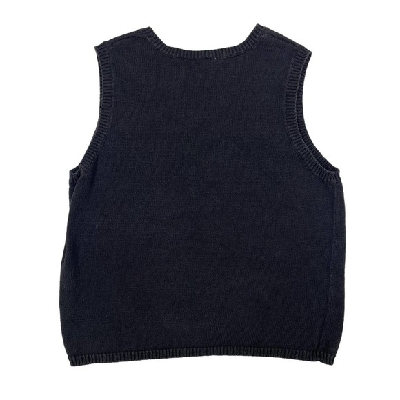 Vintage Capacity Woman Knit Button Front Sweater Vest Cardinal Holiday 1X - Picture 6 of 6